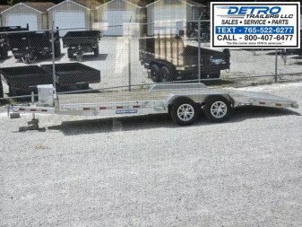 Used 2021 Sure-Trac 82  x 20' (16+4) 7K Aluminum Car Hauler Trailer