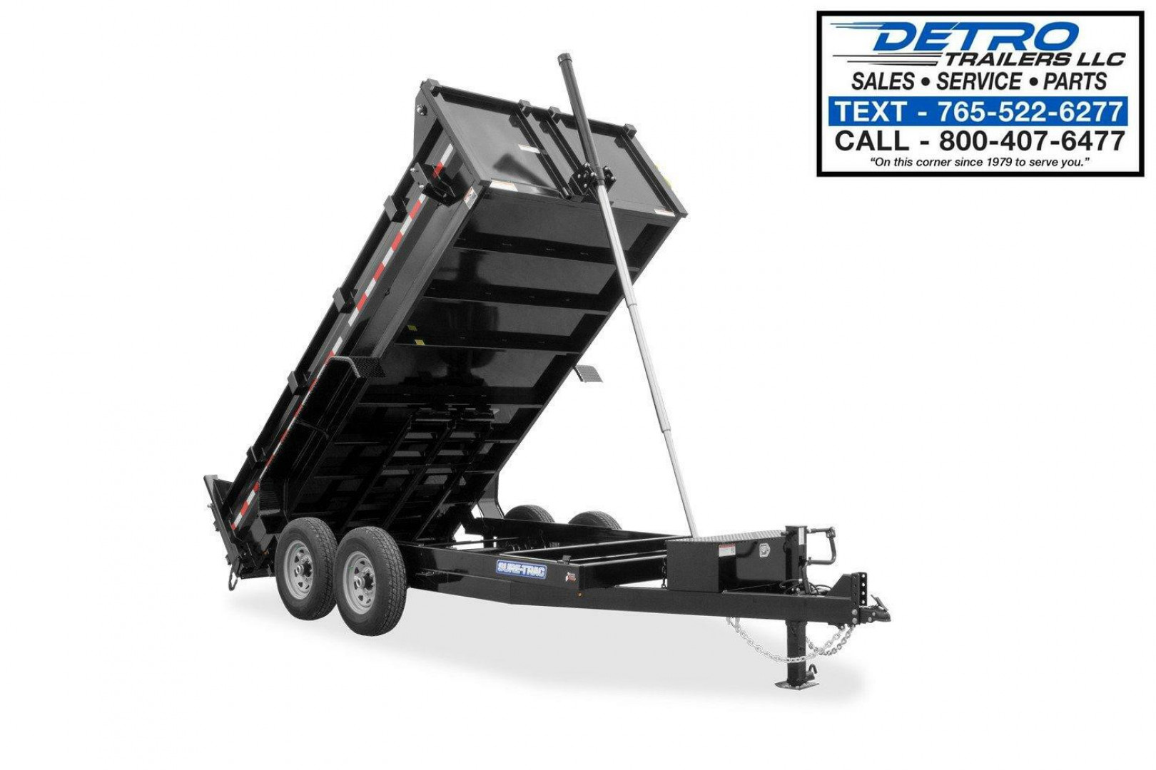 New 2025 Sure-Trac 82" x 16' 14K Telescopic HD Low Profile Dump Trailer