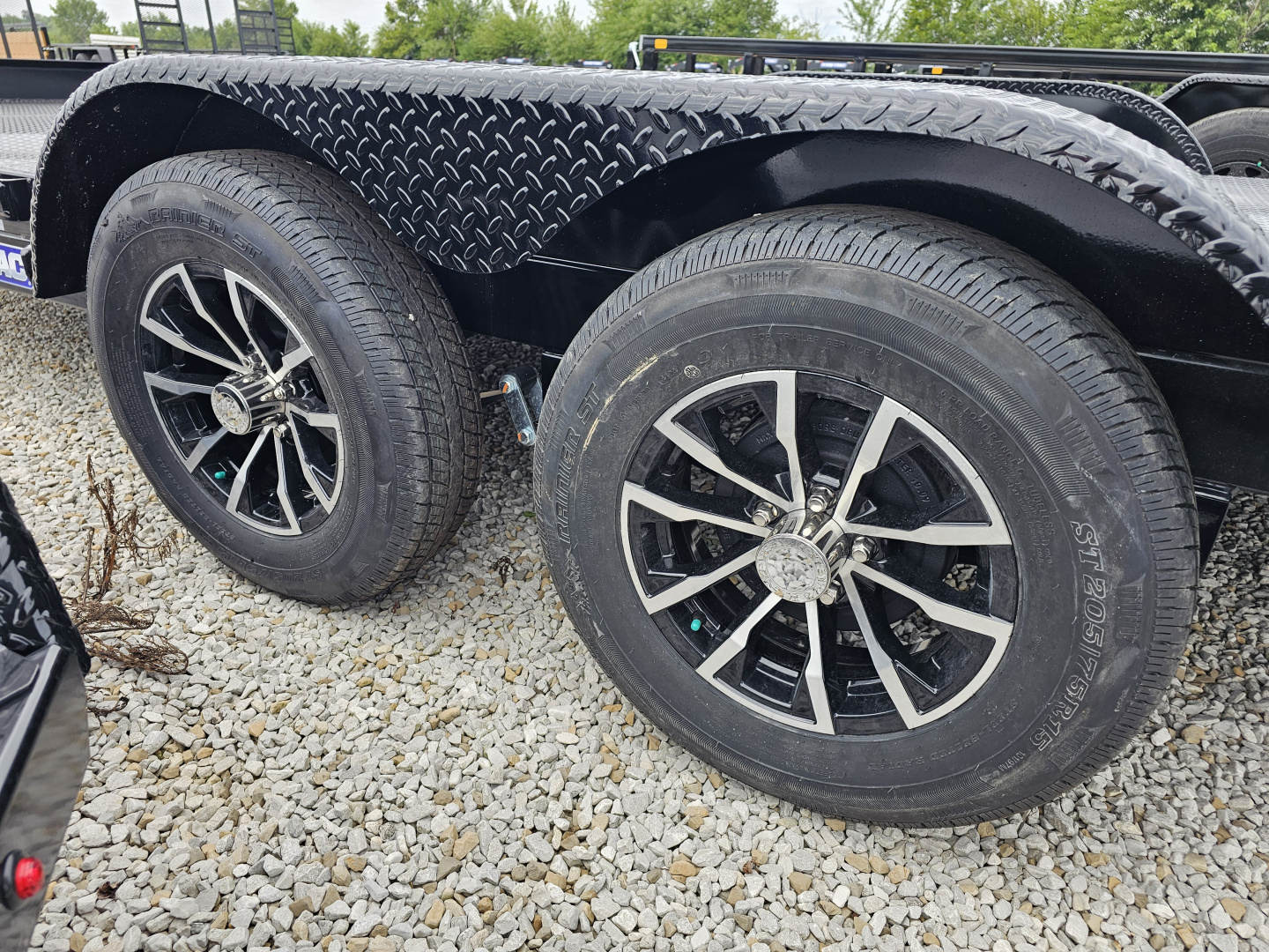 New 2025 Sure-Trac 7 x 18 (14+4) 7K Steel Deck Car Hauler Trailer