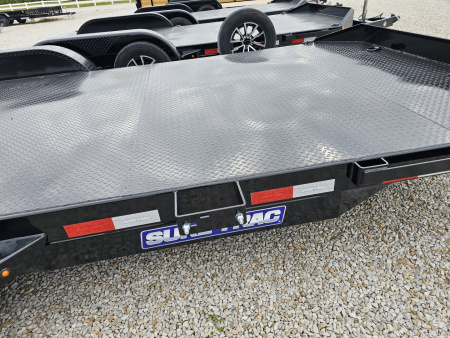 New 2025 Sure-Trac 7 x 18 (14+4) 7K Steel Deck Car Hauler Trailer