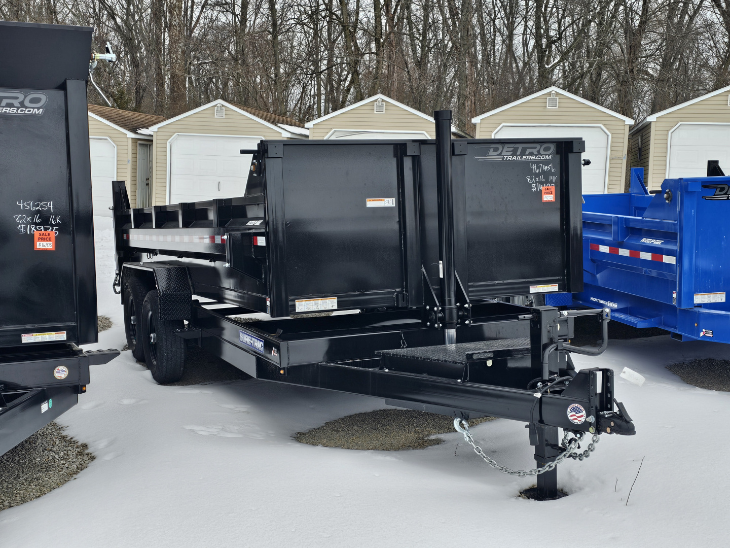 New 2025 Sure-Trac 82" x 16' 14K Telescopic HD Low Profile Dump Trailer