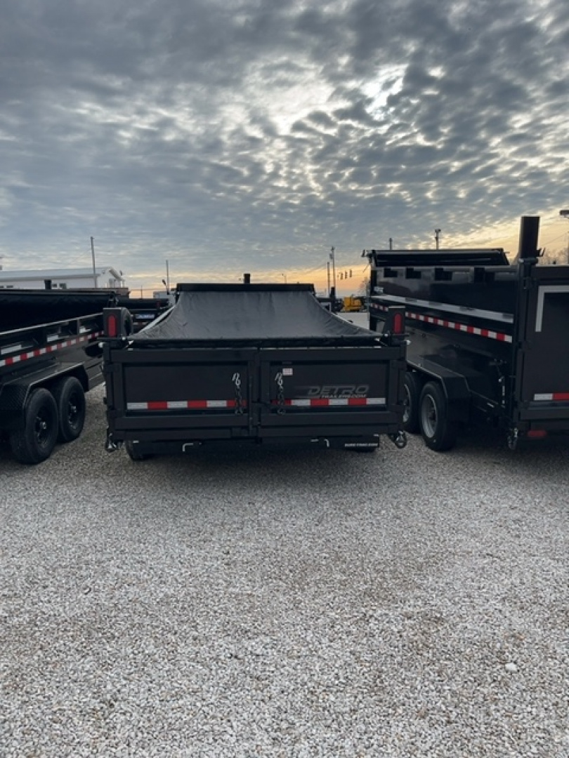 New 2025 Sure-Trac 82" x 16' 14K Telescopic HD Low Profile Dump Trailer