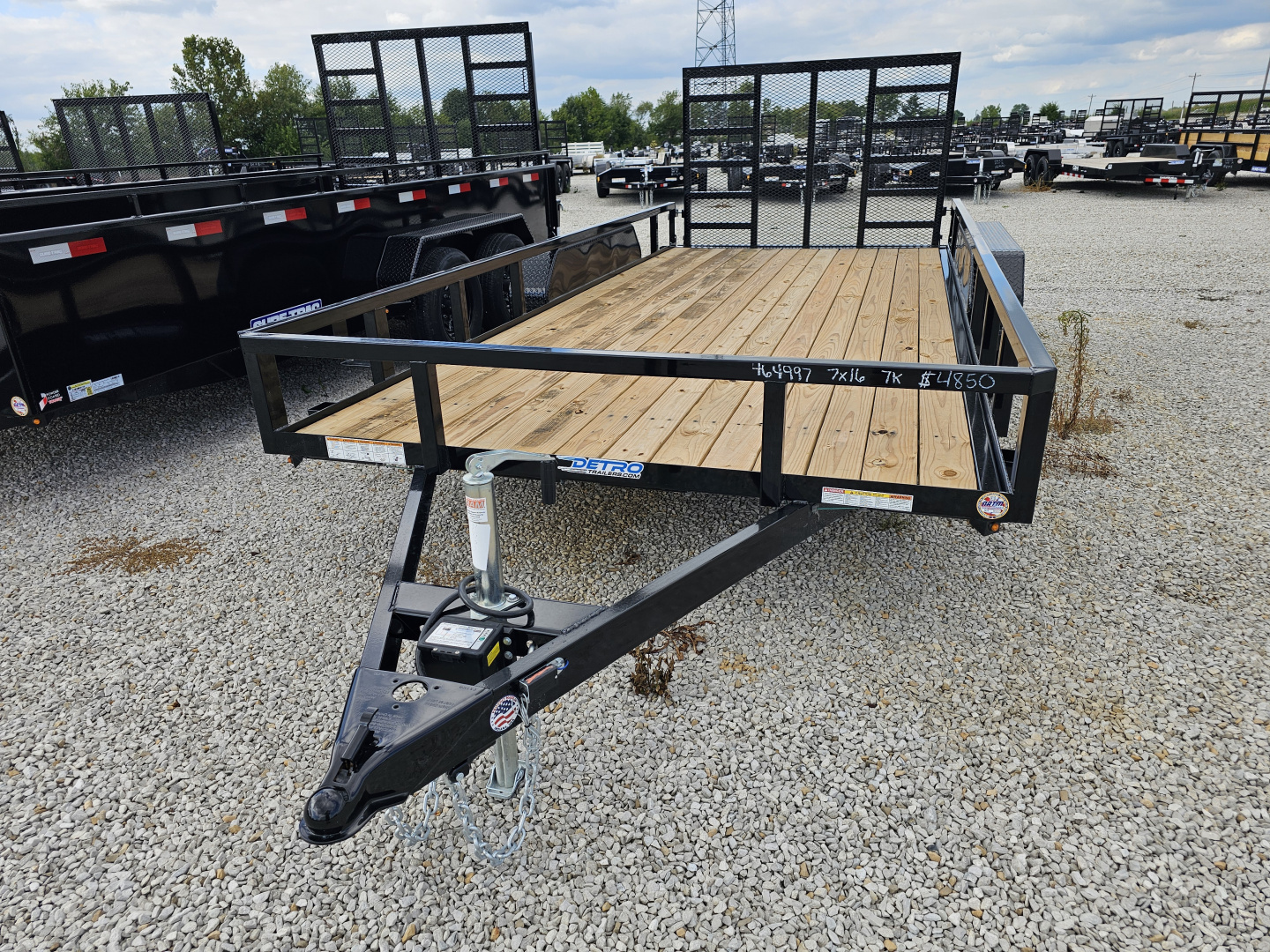 New 2025 Sure-Trac 7' x 16' 7K Tube Top Utility Trailer