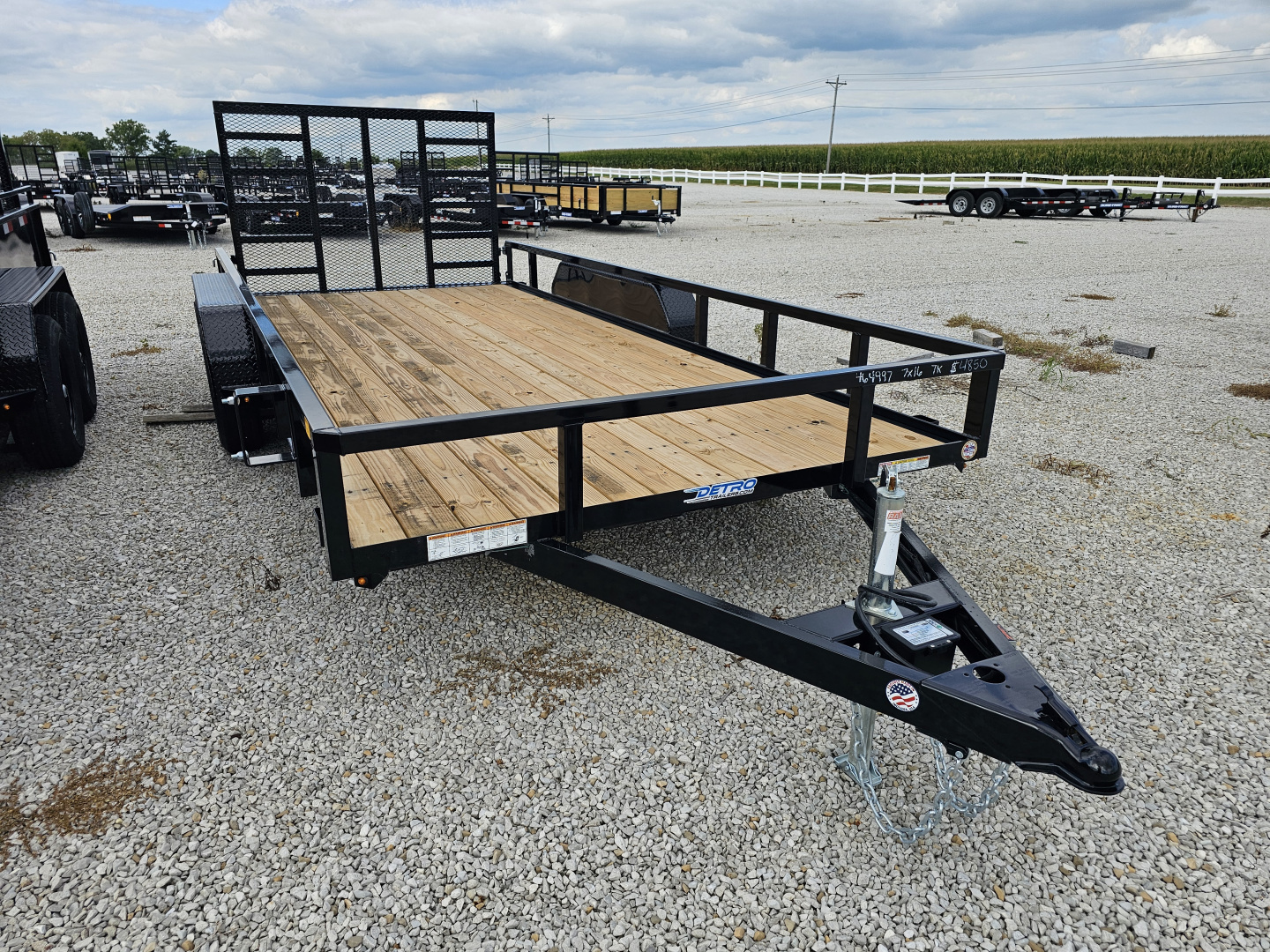 New 2025 Sure-Trac 7' x 16' 7K Tube Top Utility Trailer