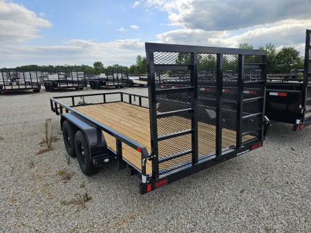 New 2025 Sure-Trac 7' x 16' 7K Tube Top Utility Trailer