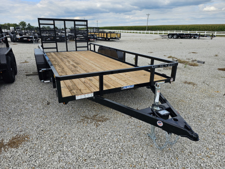 New 2025 Sure-Trac 7' x 16' 7K Tube Top Utility Trailer