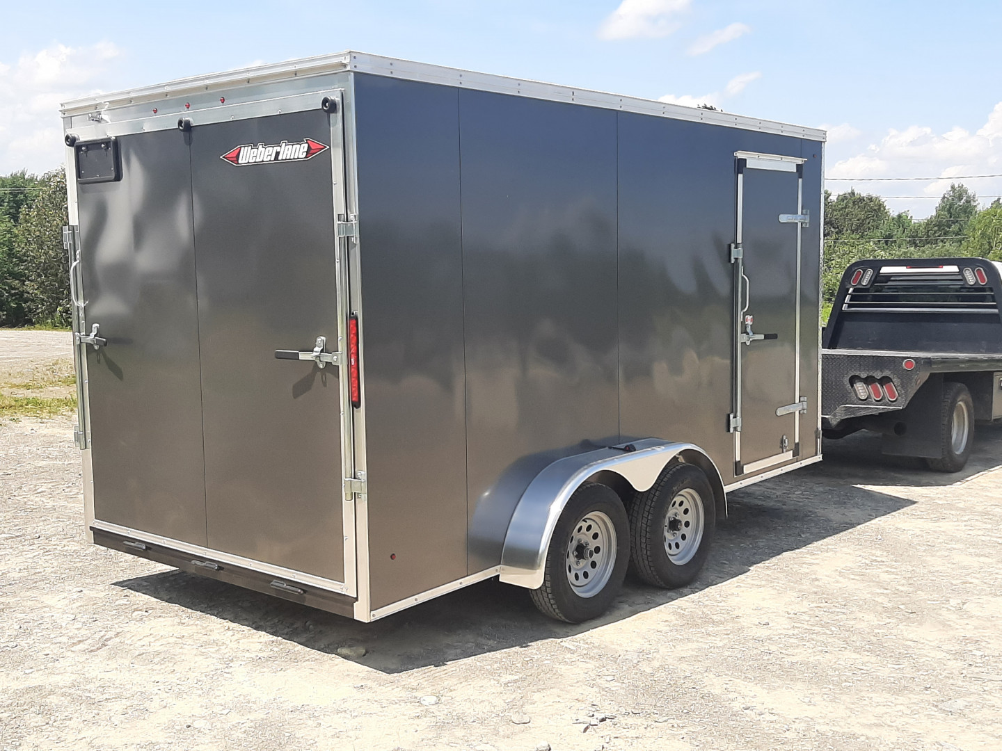 New 2025 Weberlane 14' x 7' Weberlane Steel Enclosed Tandem Cargo / Enclosed Trailer