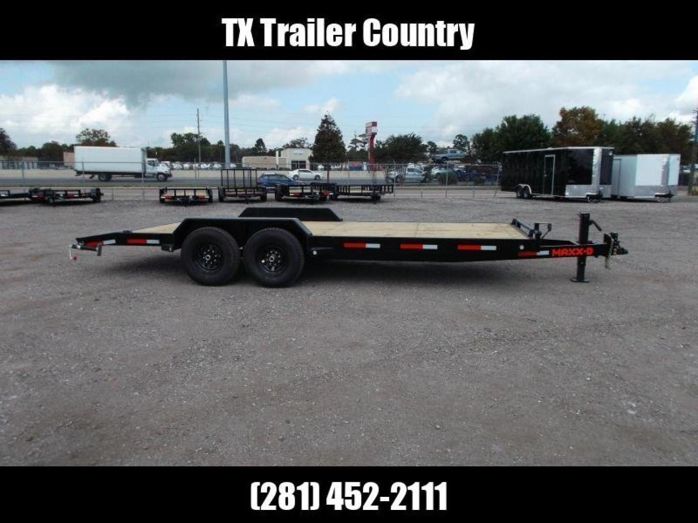 New 2026 MAXX-D 83X24 14K C6X Car Hauler / Race Car Trailer / Flatbed Trailer / Equipment Trailer / Powder Coated / 7000# Axles / LEDs / 5ft C-Channel Stow Away Ramps