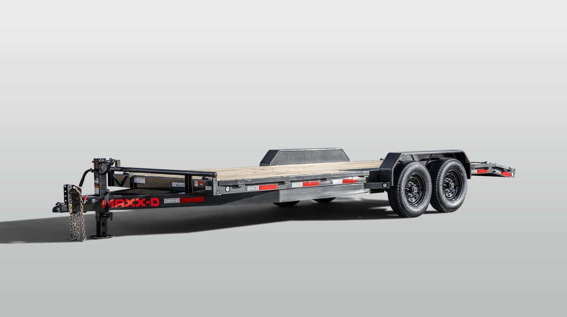 New 2026 MAXX-D 83X24 14K C6X Car Hauler / Race Car Trailer / Flatbed Trailer / Equipment Trailer / Powder Coated / 7000# Axles / LEDs / 5ft C-Channel Stow Away Ramps