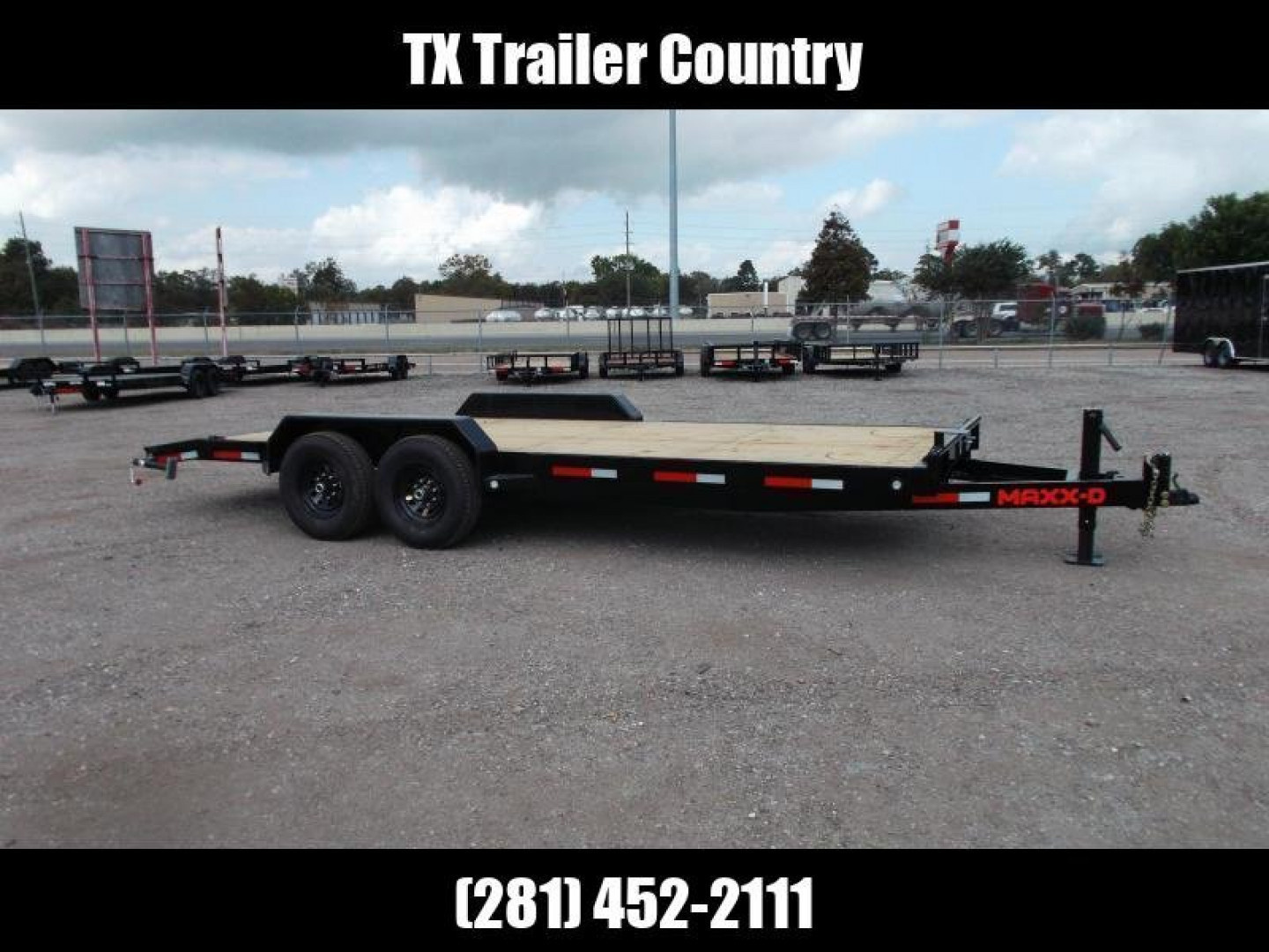 New 2026 MAXX-D 83X24 14K C6X Car Hauler / Race Car Trailer / Flatbed Trailer / Equipment Trailer / Powder Coated / 7000# Axles / LEDs / 5ft C-Channel Stow Away Ramps