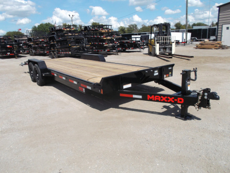 New 2026 MAXX-D 83X24 14K C6X Car Hauler / Race Car Trailer / Flatbed Trailer / Equipment Trailer / Powder Coated / 7000# Axles / LEDs / 5ft C-Channel Stow Away Ramps