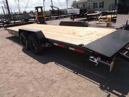 New 2026 MAXX-D 83X24 14K C6X Car Hauler / Race Car Trailer / Flatbed Trailer / Equipment Trailer / Powder Coated / 7000# Axles / LEDs / 5ft C-Channel Stow Away Ramps