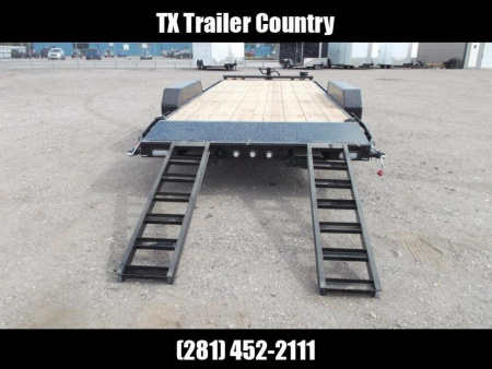 New 2026 MAXX-D 83X24 14K C6X Car Hauler / Race Car Trailer / Flatbed Trailer / Equipment Trailer / Powder Coated / 7000# Axles / LEDs / 5ft C-Channel Stow Away Ramps