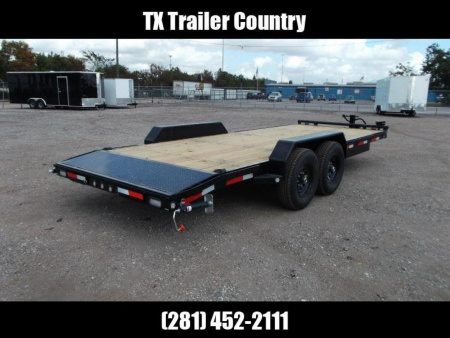 New 2026 MAXX-D 83X24 14K C6X Car Hauler / Race Car Trailer / Flatbed Trailer / Equipment Trailer / Powder Coated / 7000# Axles / LEDs / 5ft C-Channel Stow Away Ramps