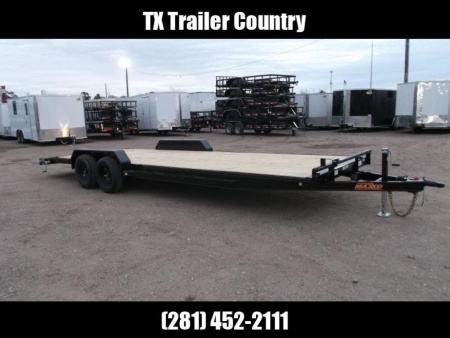 New 2026 MAXX-D 83X24 7K C4X Car Hauler / Racing Trailer / UTV Trailer / Black Powder Coated / 3500# Axles / 5ft Stow Away C-Channel Ramps