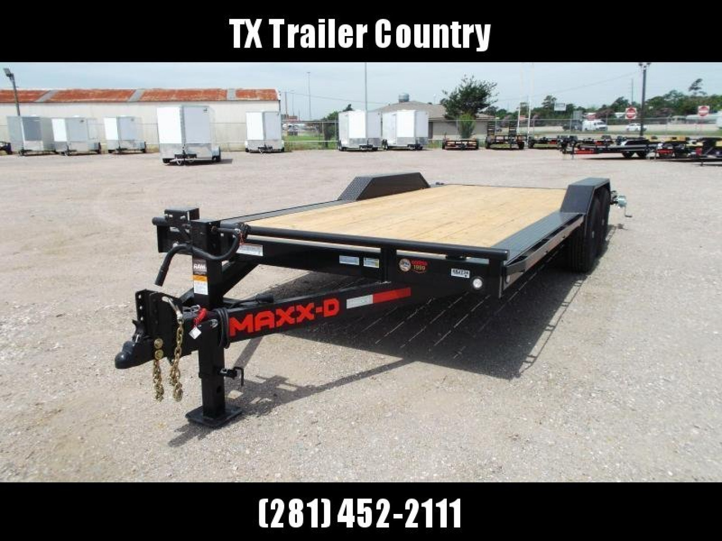New 2026 MAXX-D 102x20 H6X 14K Car Hauler / Racing Trailer / Flatbed / Equipment Hauler / Drive Over Fenders / 7000# Axles / Black Powder Coated / 5ft Stow Away Ramps