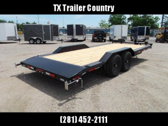 New 2026 MAXX-D 102x20 H6X 14K Car Hauler / Racing Trailer / Flatbed / Equipment Hauler / Drive Over Fenders / 7000# Axles / Black Powder Coated / 5ft Stow Away Ramps