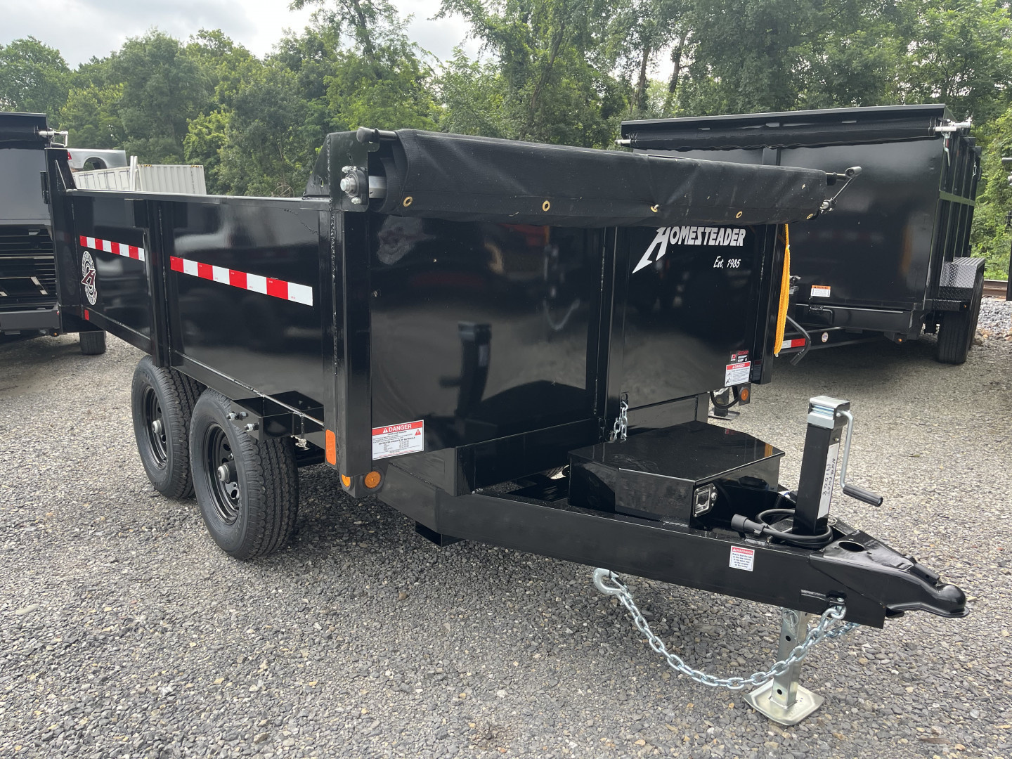 New 2026 Homesteader 6x10 Deckover Dump - 10k - Barn Doors