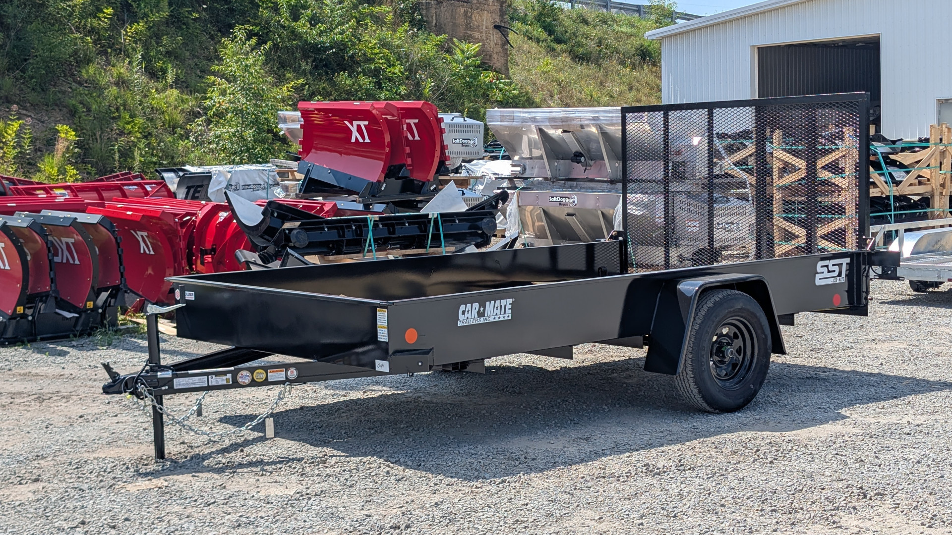 New 2026 Car Mate 6x12 Solid Sides Utility Trailer