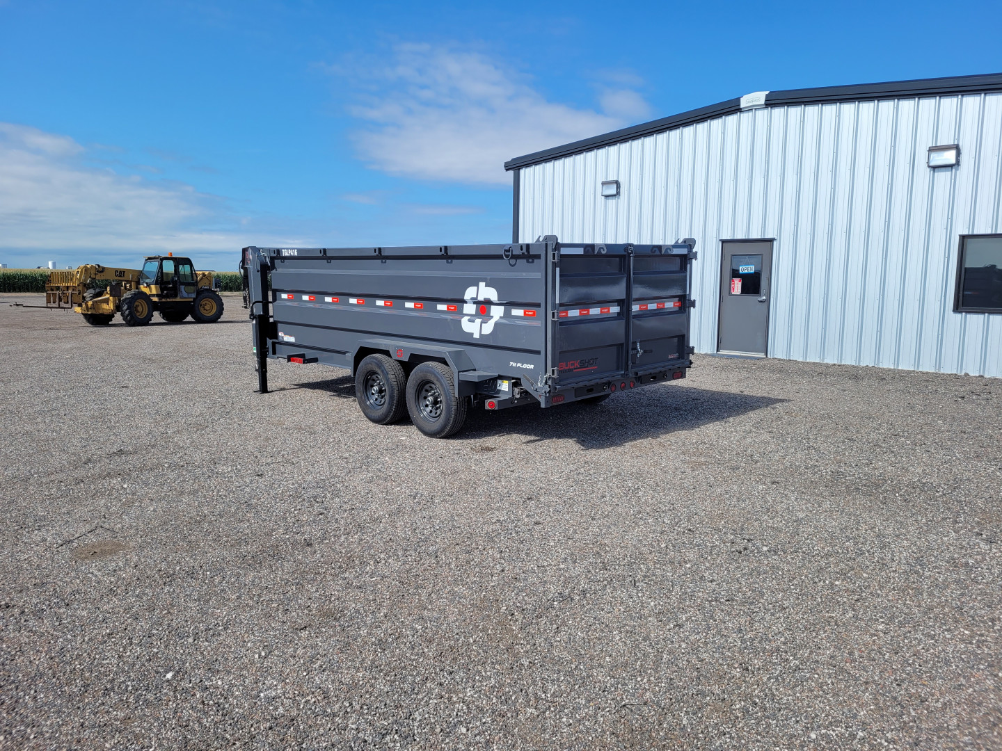 New 2025 Buckshot 83"x16' Telescopic Gooseneck Dump Trailer W/4' Sides