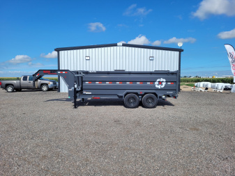 New 2025 Buckshot 83 x16' Telescopic Gooseneck Dump Trailer W/4' Sides