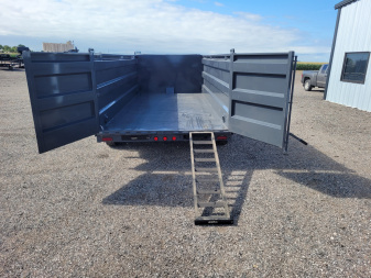 New 2025 Buckshot 83"x16' Telescopic Gooseneck Dump Trailer W/4' Sides