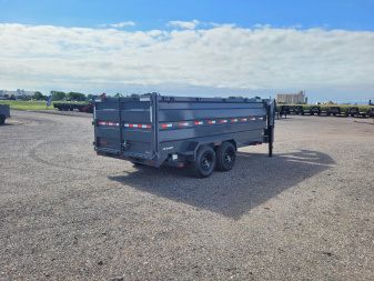 New 2025 Buckshot 83"x16' Telescopic Gooseneck Dump Trailer W/4' Sides