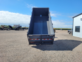 New 2025 Buckshot 83"x16' Telescopic Gooseneck Dump Trailer W/4' Sides