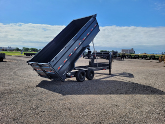 New 2025 Buckshot 83"x16' Telescopic Gooseneck Dump Trailer W/4' Sides