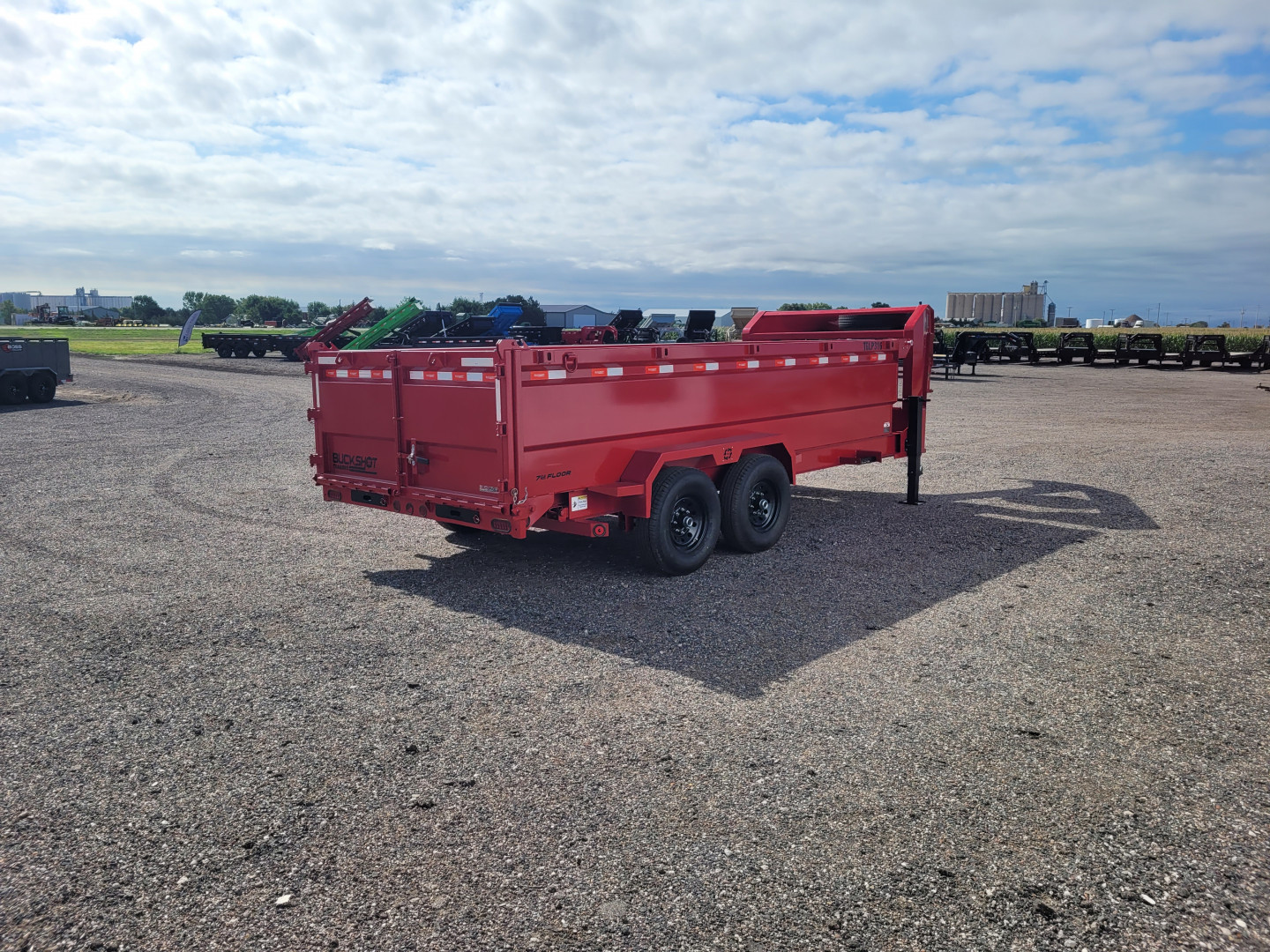 New 2025 Buckshot 83"x16' Telescopic Gooseneck Dump Trailer W/3' Sides
