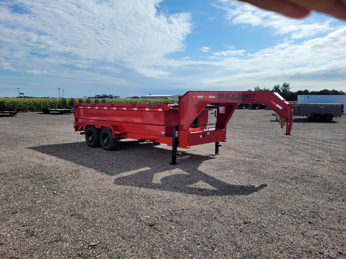 New 2025 Buckshot 83"x16' Telescopic Gooseneck Dump Trailer W/3' Sides