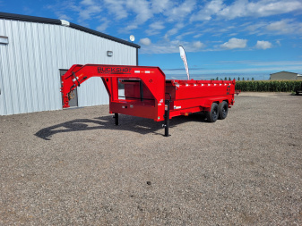 New 2025 Buckshot 83"x16' Telescopic Gooseneck Dump Trailer W/3' Sides