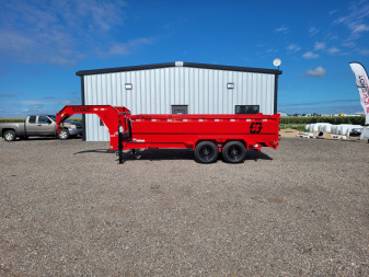 New 2025 Buckshot 83"x16' Telescopic Gooseneck Dump Trailer W/3' Sides