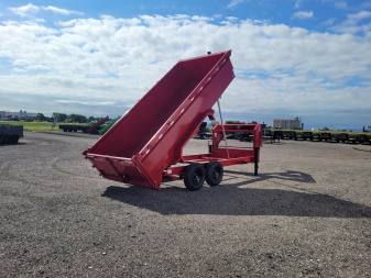 New 2025 Buckshot 83"x16' Telescopic Gooseneck Dump Trailer W/3' Sides