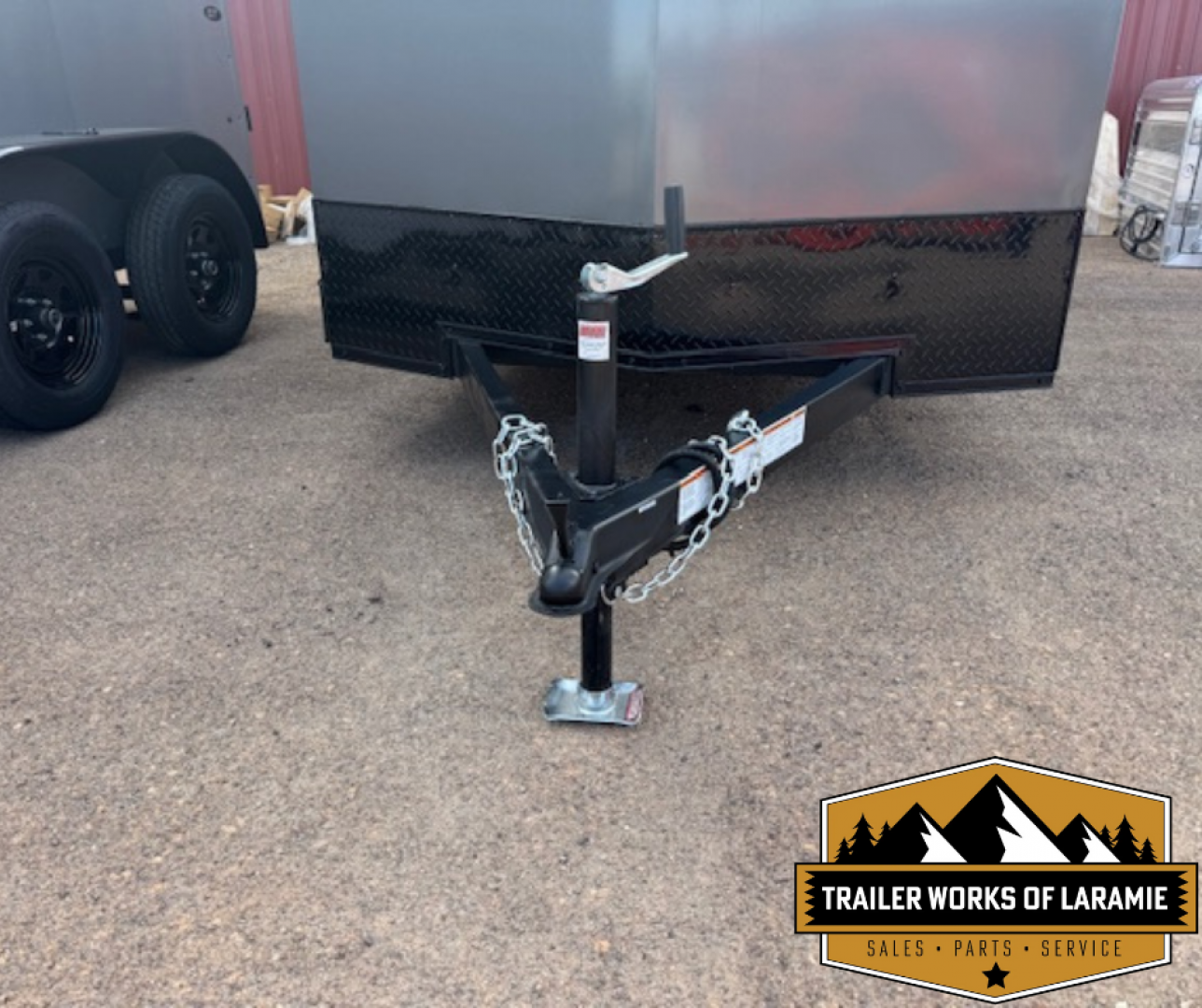 New 2026 Look Trailers 6X12 SA- ST DLX V-NOSE- Charcoal 6" Taller