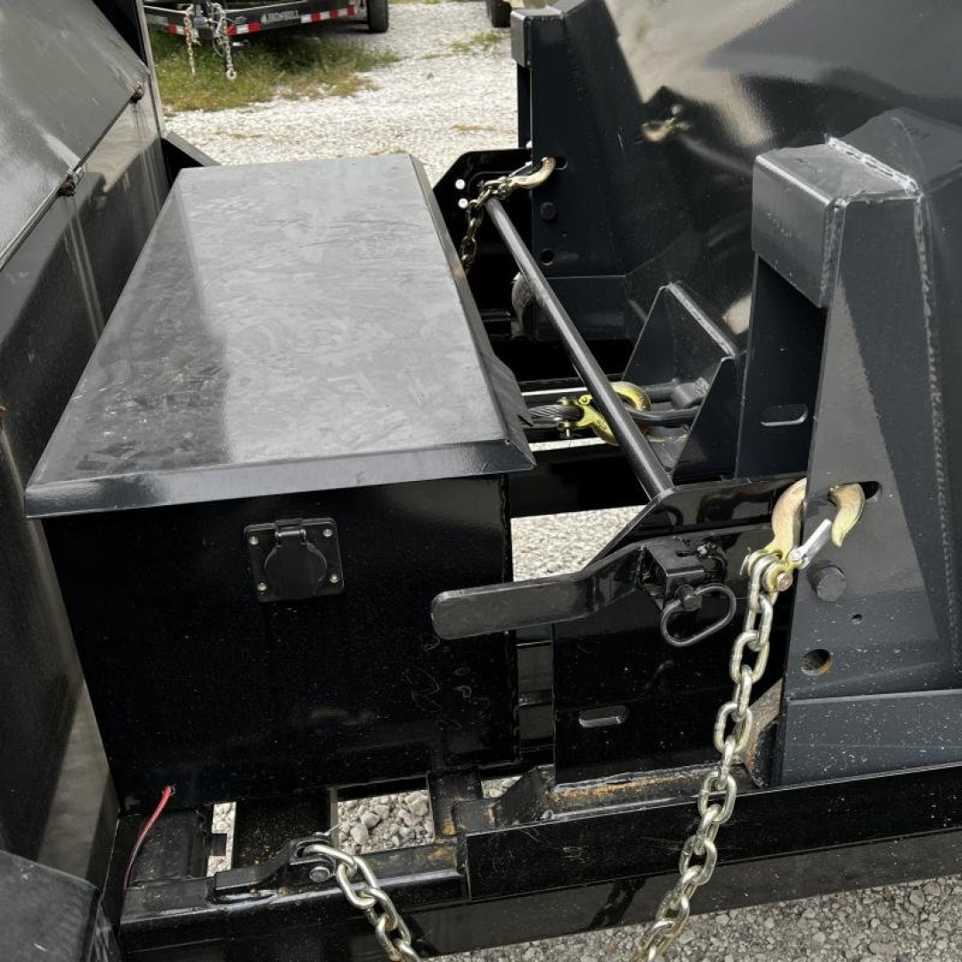 New Iron Bull 16' ROLL OFF DUMP TRAILERS GOOSENECK Dump Trailer WITH 2 BINS