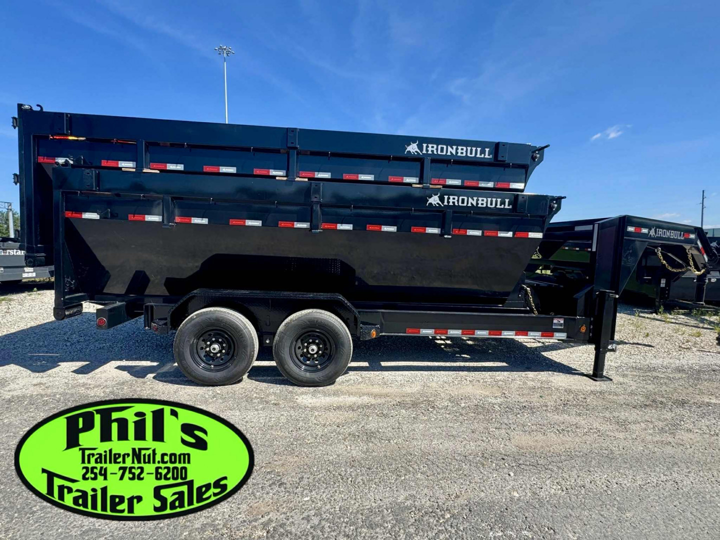 New Iron Bull 16' ROLL OFF DUMP TRAILERS GOOSENECK Dump Trailer WITH 2 BINS