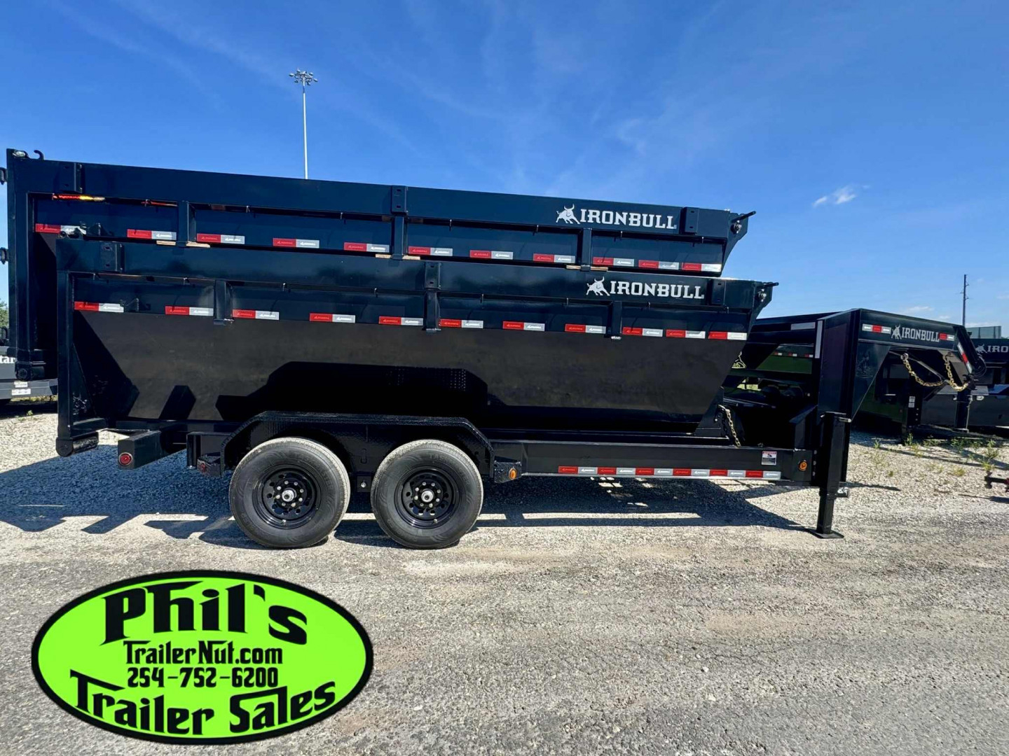 New Iron Bull 16' ROLL OFF DUMP TRAILERS GOOSENECK Dump Trailer WITH 2 BINS