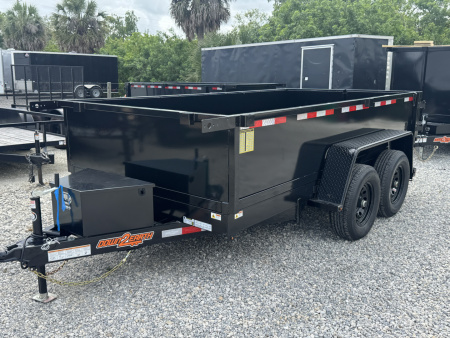New 2025 Down 2 Earth Trailers 6X12 TANDEM AXLE 10000 LB GVWR Dump Trailer WITH 2FT SIDES, TARP, RAMPS