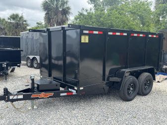 New 2025 Down 2 Earth Trailers 6X12 TANDEM AXLE 10000 LB GVWR Dump Trailer WITH TARP, RAMPS, 4FT TALL SIDES