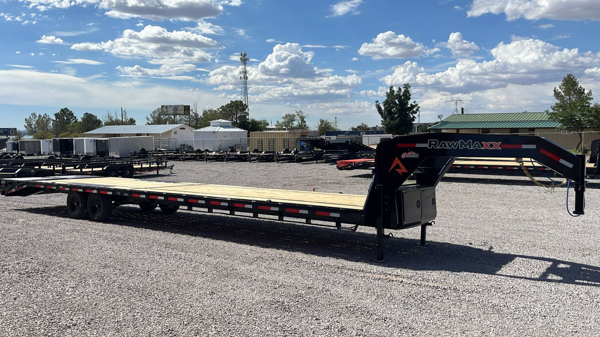 New 2026 RawMaxx 40'X102" FDX FLAT DECK GOOSENECK Flatbed Trailer