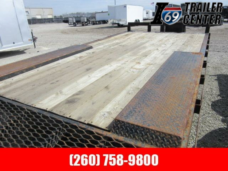 Used 2003 20+4 14K gvwr deckover pintle Equipment Trailer