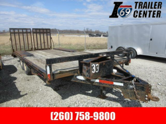 Used 2003 20+4 14K gvwr deckover pintle Equipment Trailer