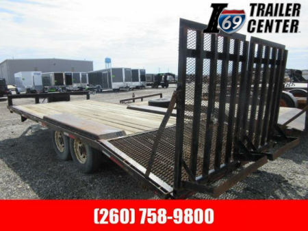 Used 2003 20+4 14K gvwr deckover pintle Equipment Trailer