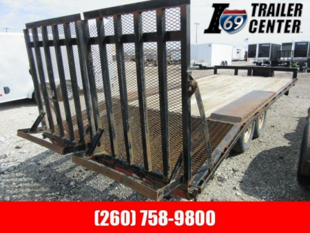 Used 2003 20+4 14K gvwr deckover pintle Equipment Trailer