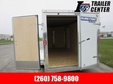 New 2022 Sure-Trac 7 x 16 REAR DOUBLE DOORS Pro Series Enclosed Wedge Cargo Trailer  TA 7K