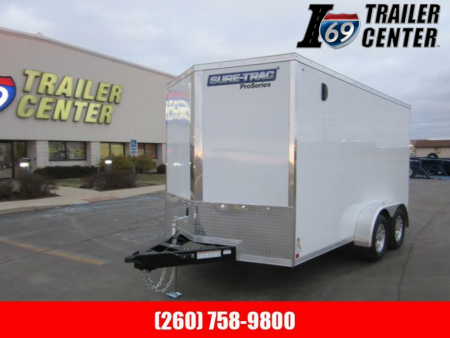 New 2022 Sure-Trac 7 x 16 REAR DOUBLE DOORS Pro Series Enclosed Wedge Cargo Trailer  TA 7K