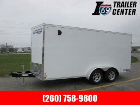 New 2022 Sure-Trac 7 x 16 REAR DOUBLE DOORS Pro Series Enclosed Wedge Cargo Trailer  TA 7K