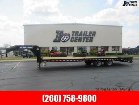 New 2025 Sure-Trac 8.5 x 25+5 Heavy Duty Low Profile Gooseneck Beavertail Deckover Trailer  22.5K