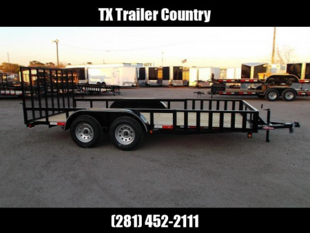 New 2026 J&C Trailers 83x16 Utility Trailer / ATV Trailer / Side by Side Trailer / 4ft Rear Ramp Gate / 5ft Side Load Ramps / 2" Bulldog Coupler